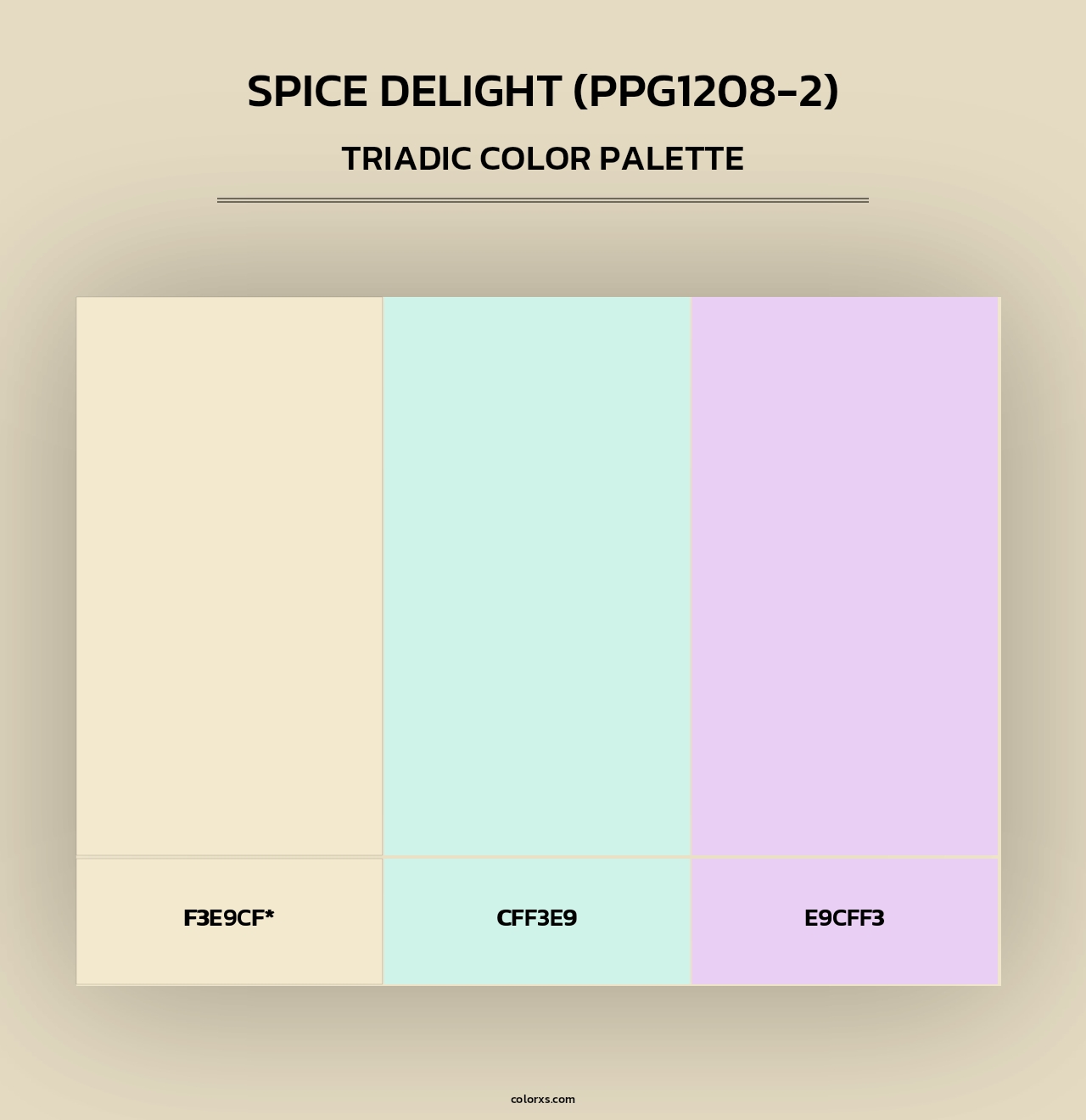 Spice Delight (PPG1208-2) - Triadic Color Palette