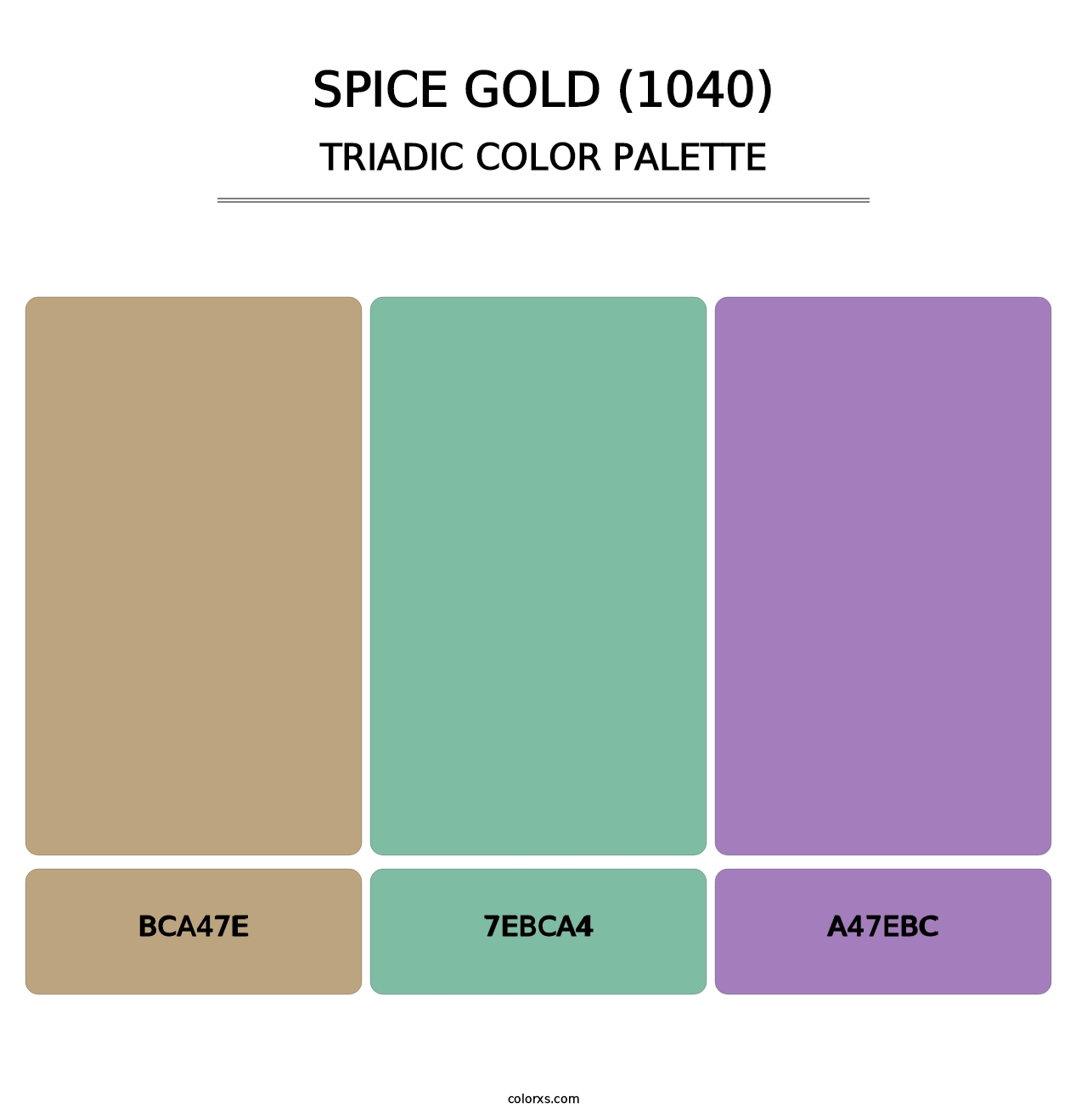 Spice Gold (1040) - Triadic Color Palette