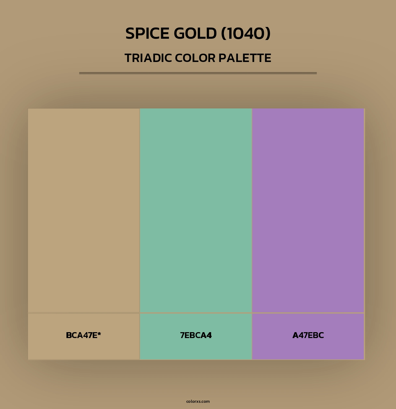 Spice Gold (1040) - Triadic Color Palette