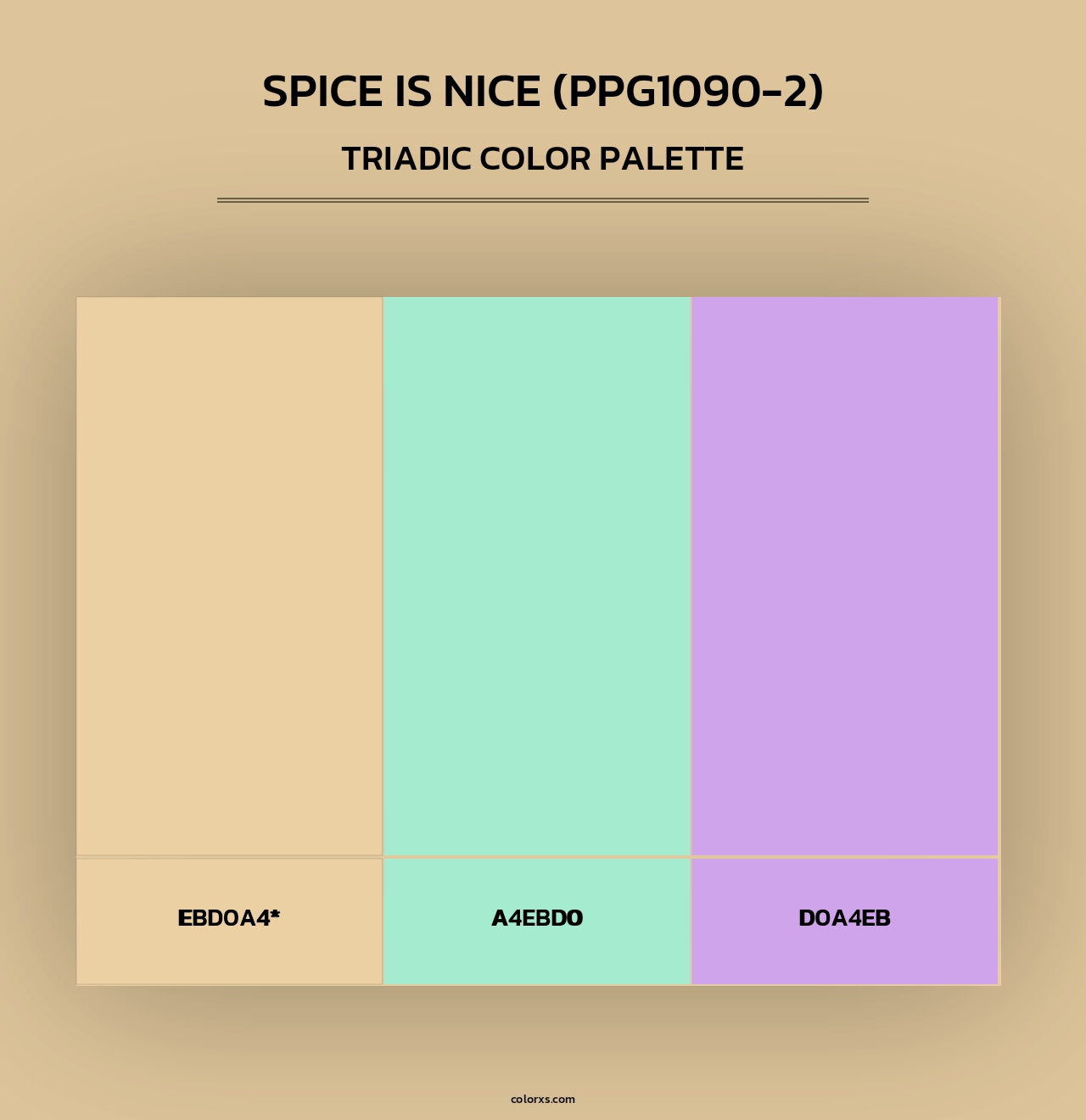 Spice Is Nice (PPG1090-2) - Triadic Color Palette