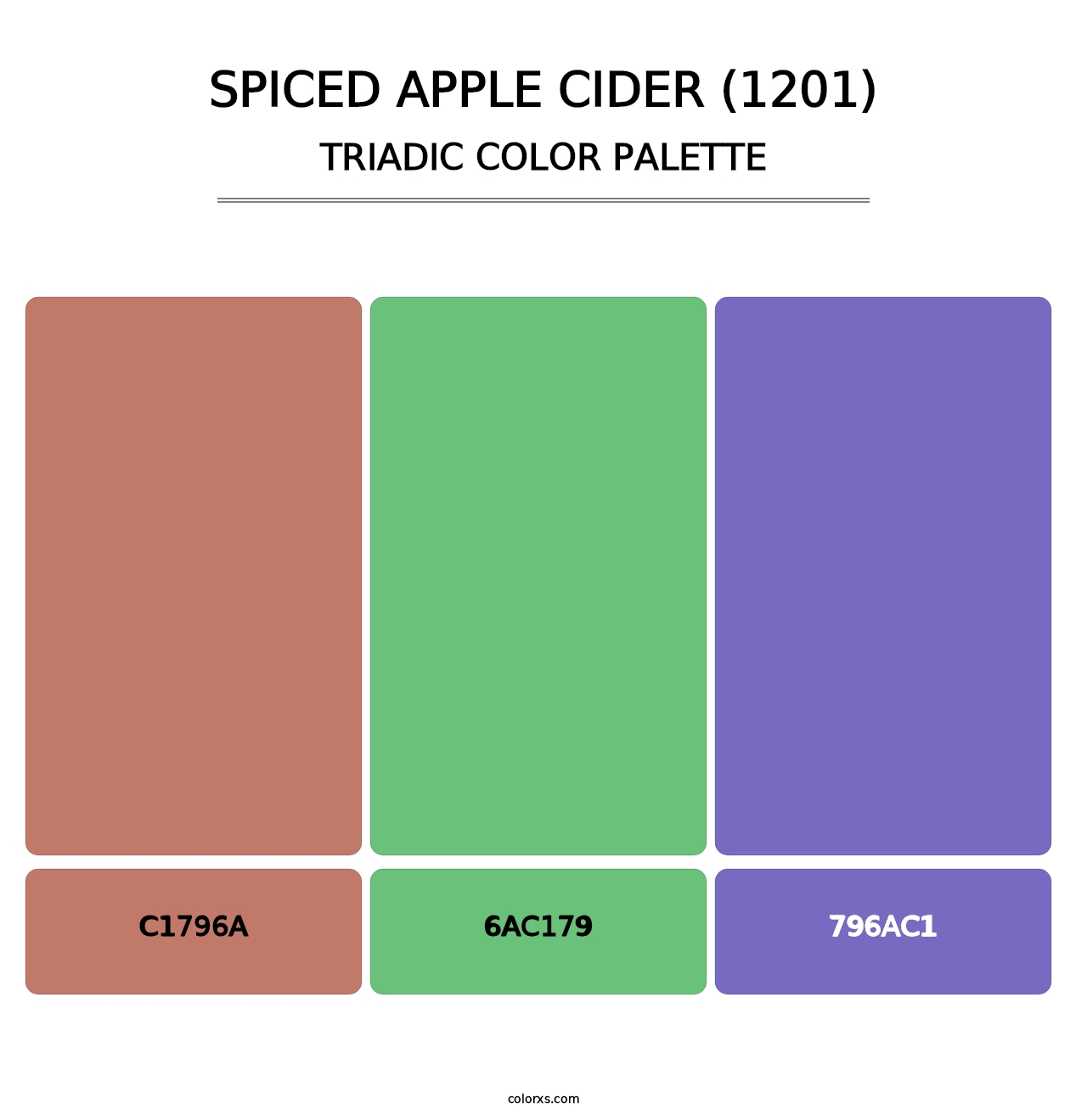 Spiced Apple Cider (1201) - Triadic Color Palette