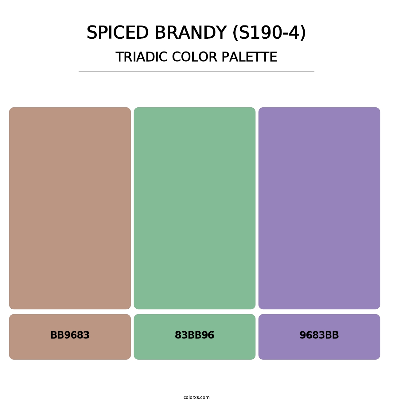 Spiced Brandy (S190-4) - Triadic Color Palette