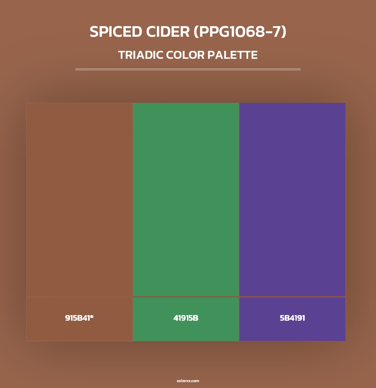 Spiced Cider (PPG1068-7) - Triadic Color Palette