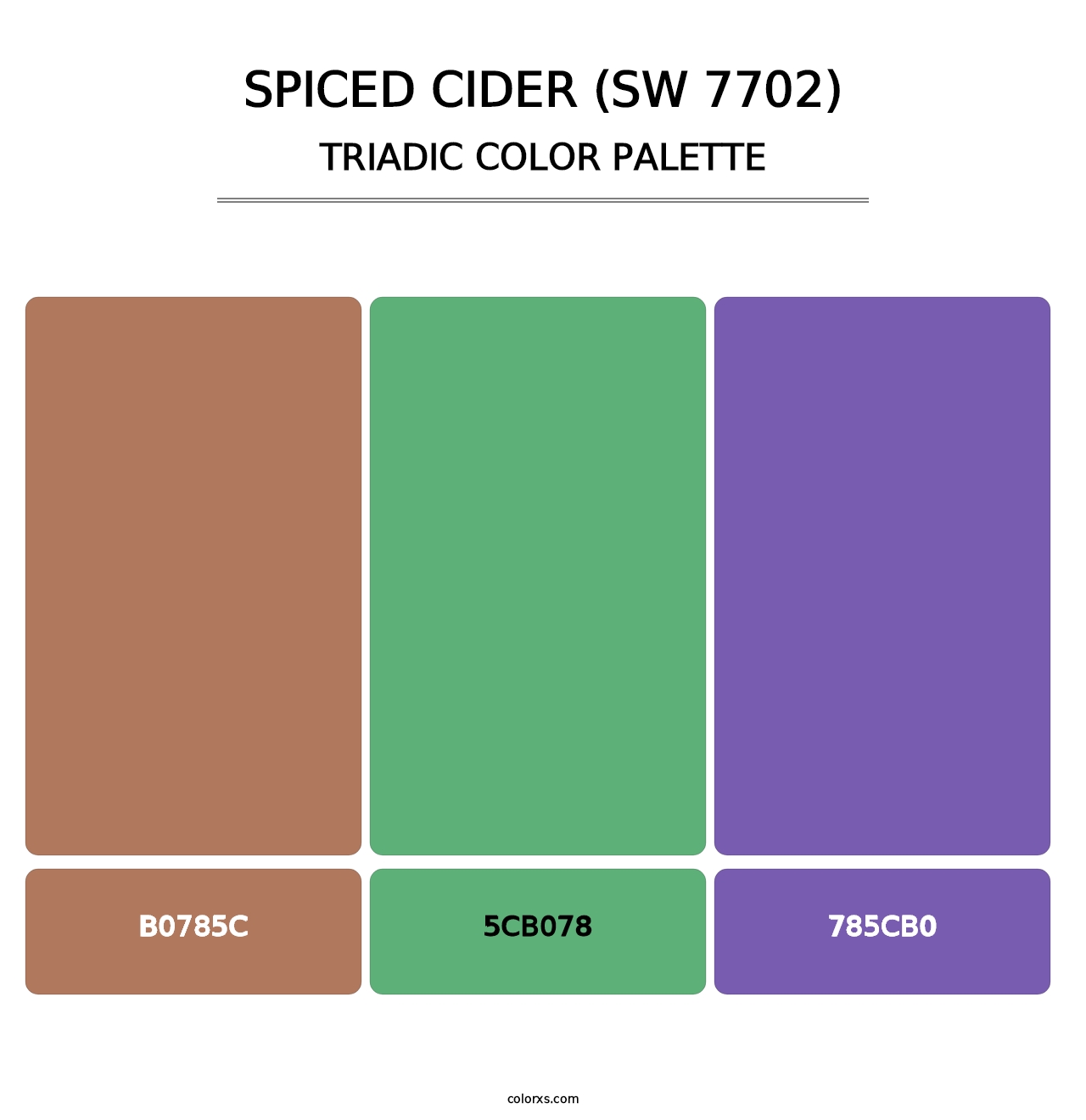 Spiced Cider (SW 7702) - Triadic Color Palette