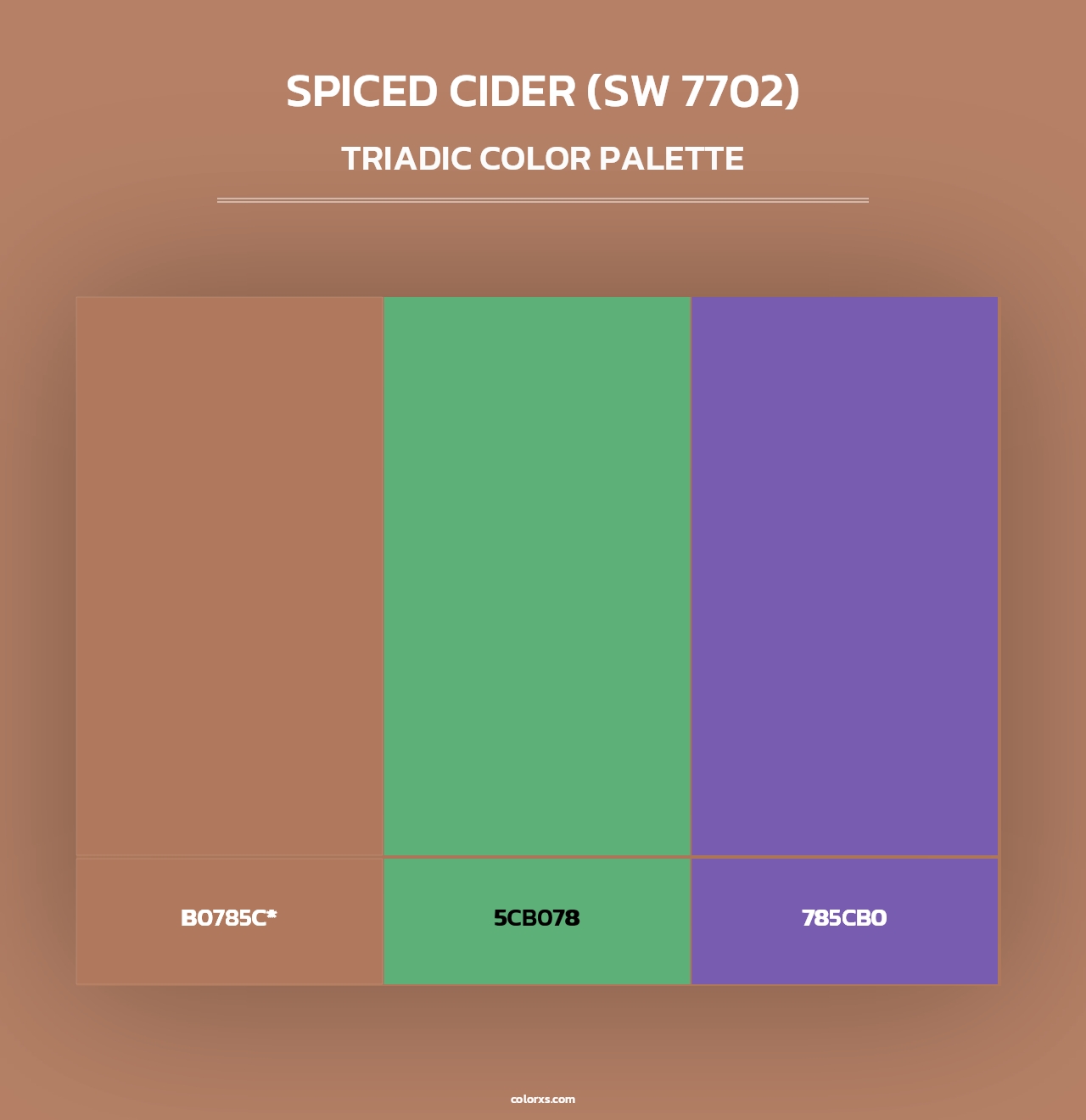 Spiced Cider (SW 7702) - Triadic Color Palette