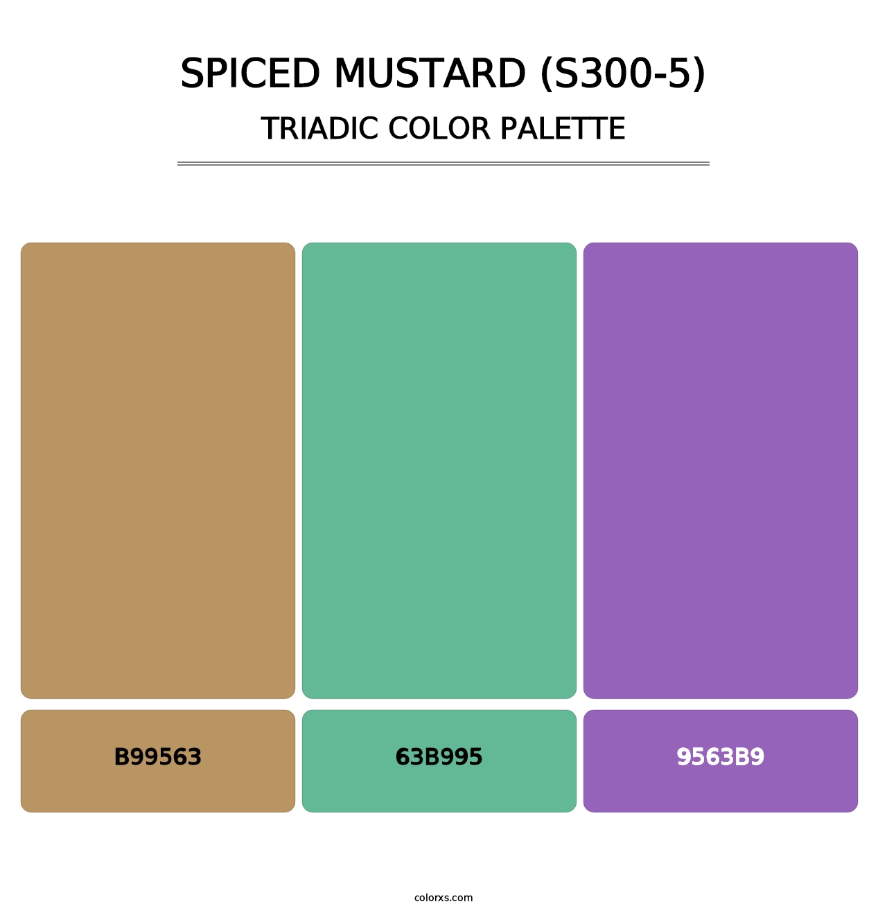 Spiced Mustard (S300-5) - Triadic Color Palette