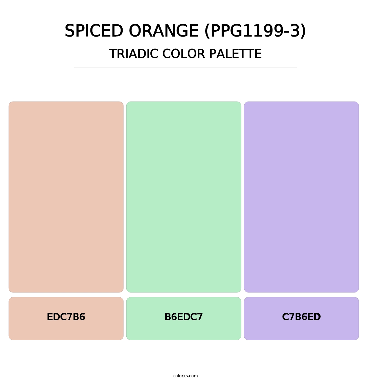 Spiced Orange (PPG1199-3) - Triadic Color Palette