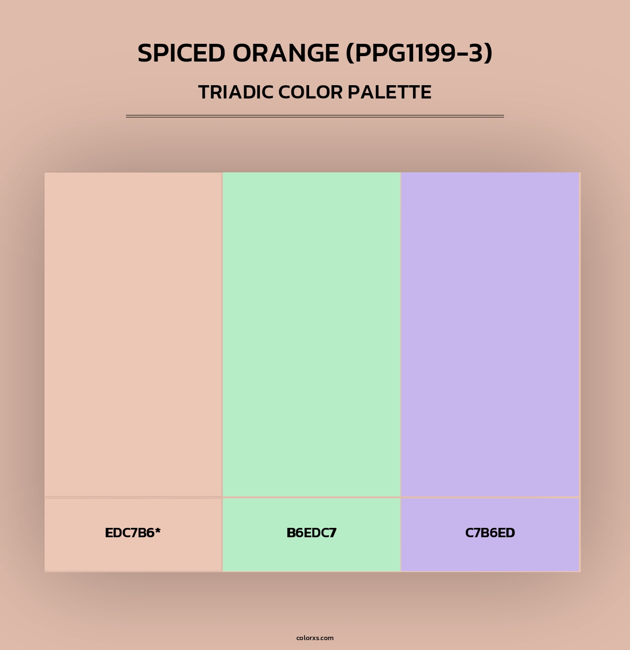 Spiced Orange (PPG1199-3) - Triadic Color Palette