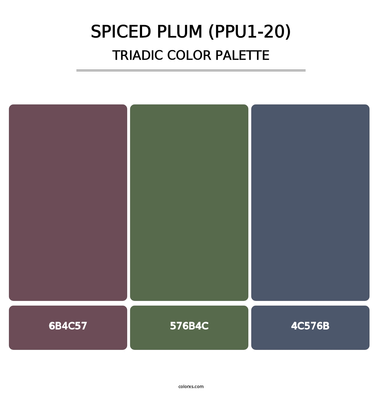 Spiced Plum (PPU1-20) - Triadic Color Palette