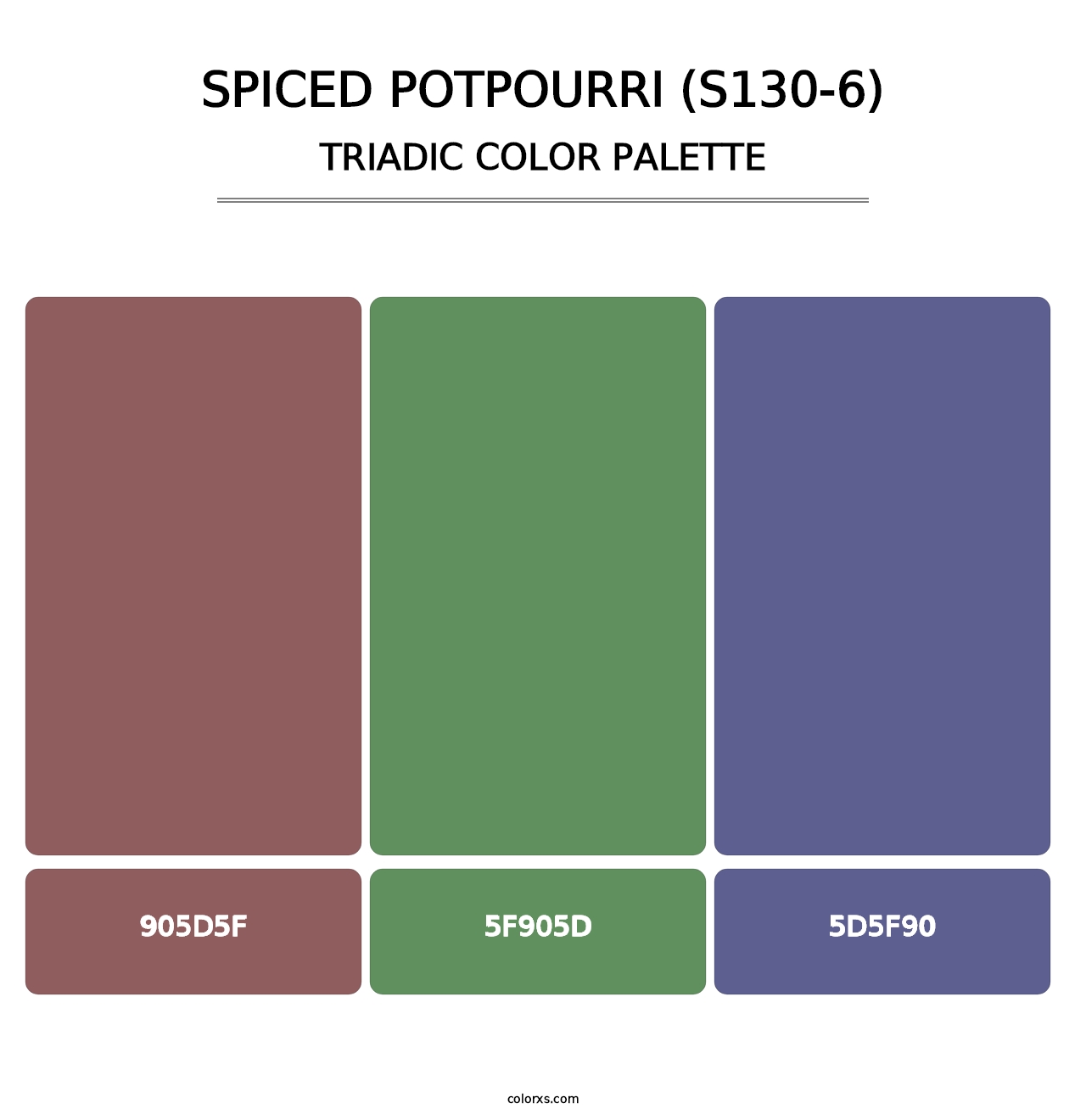 Spiced Potpourri (S130-6) - Triadic Color Palette