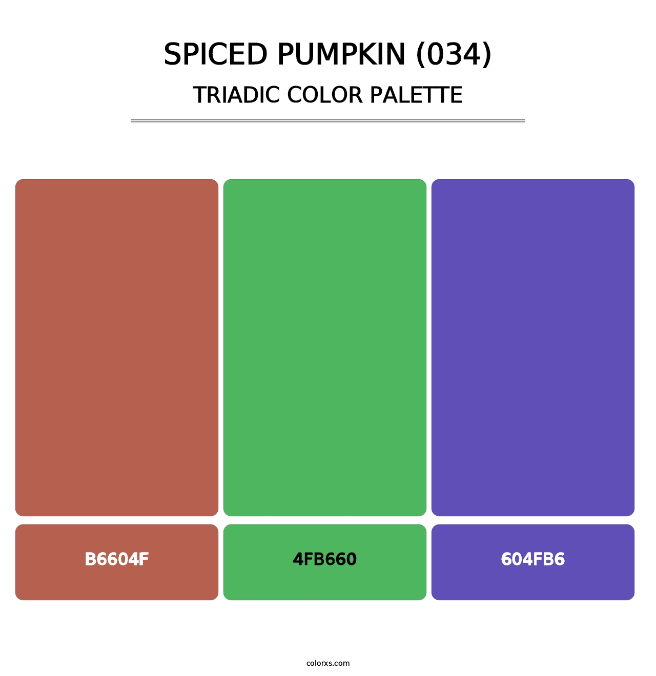 Spiced Pumpkin (034) - Triadic Color Palette