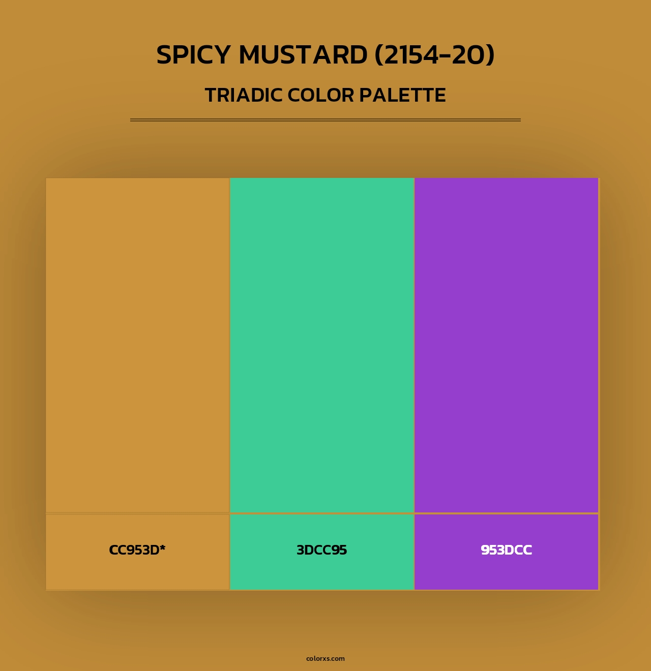 Spicy Mustard (2154-20) - Triadic Color Palette