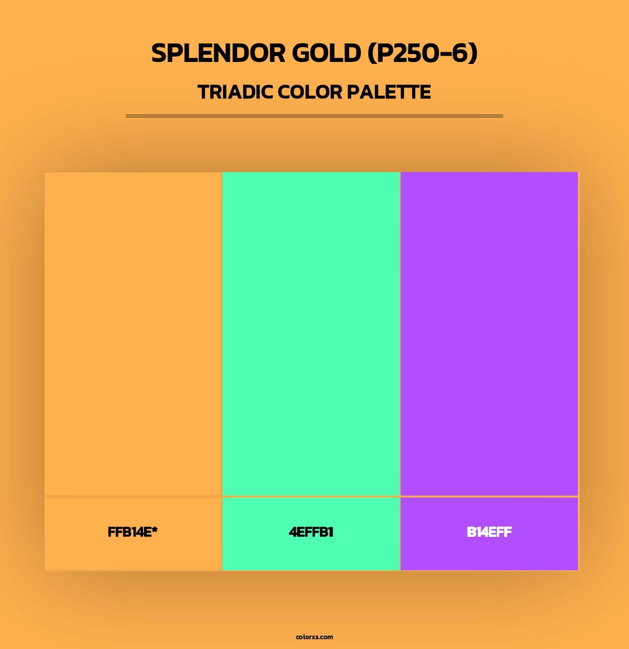 Splendor Gold (P250-6) - Triadic Color Palette