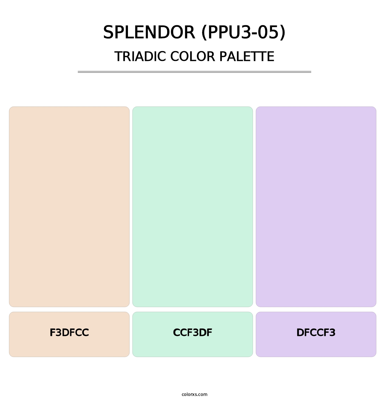 Splendor (PPU3-05) - Triadic Color Palette