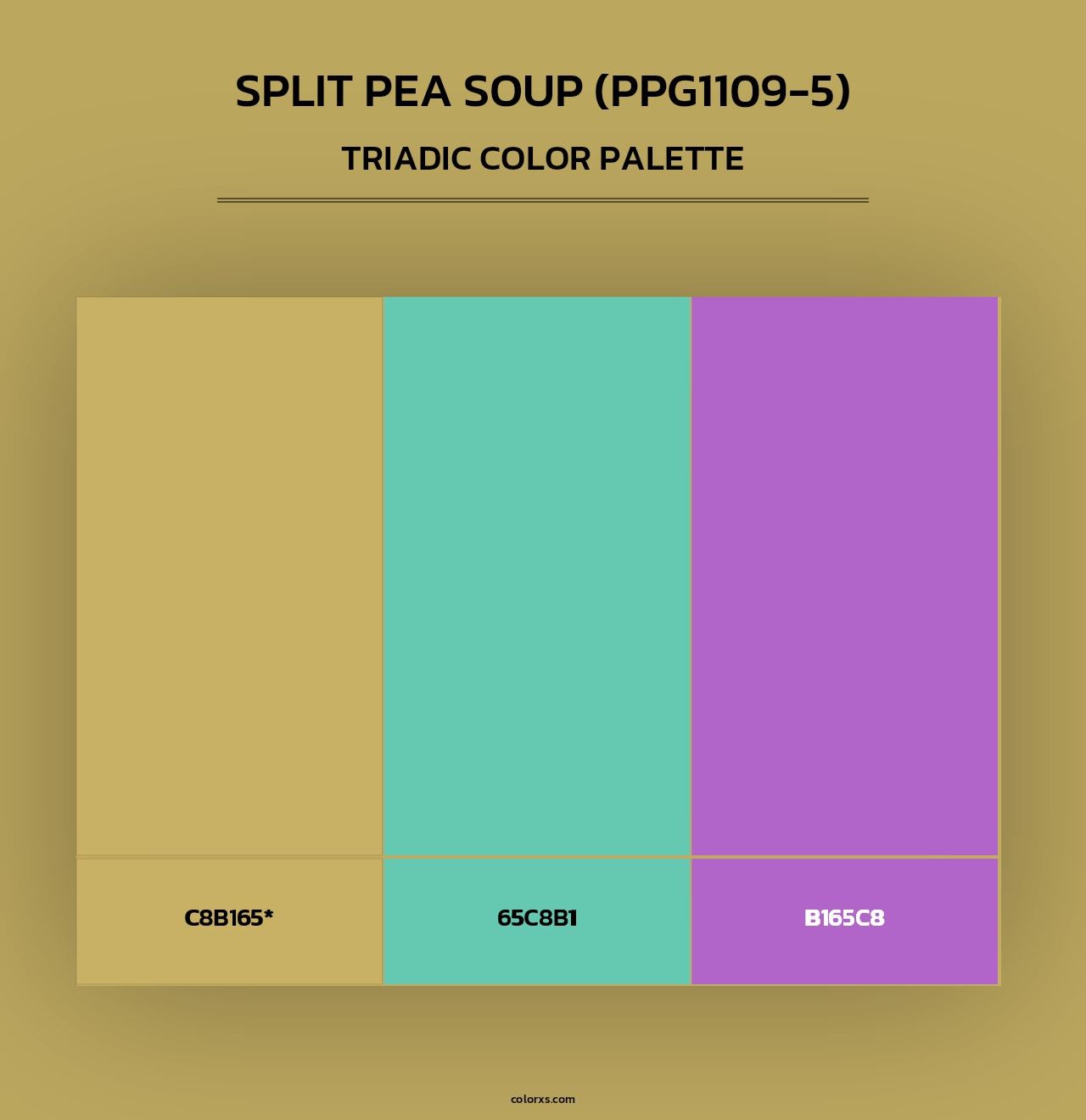 Split Pea Soup (PPG1109-5) - Triadic Color Palette