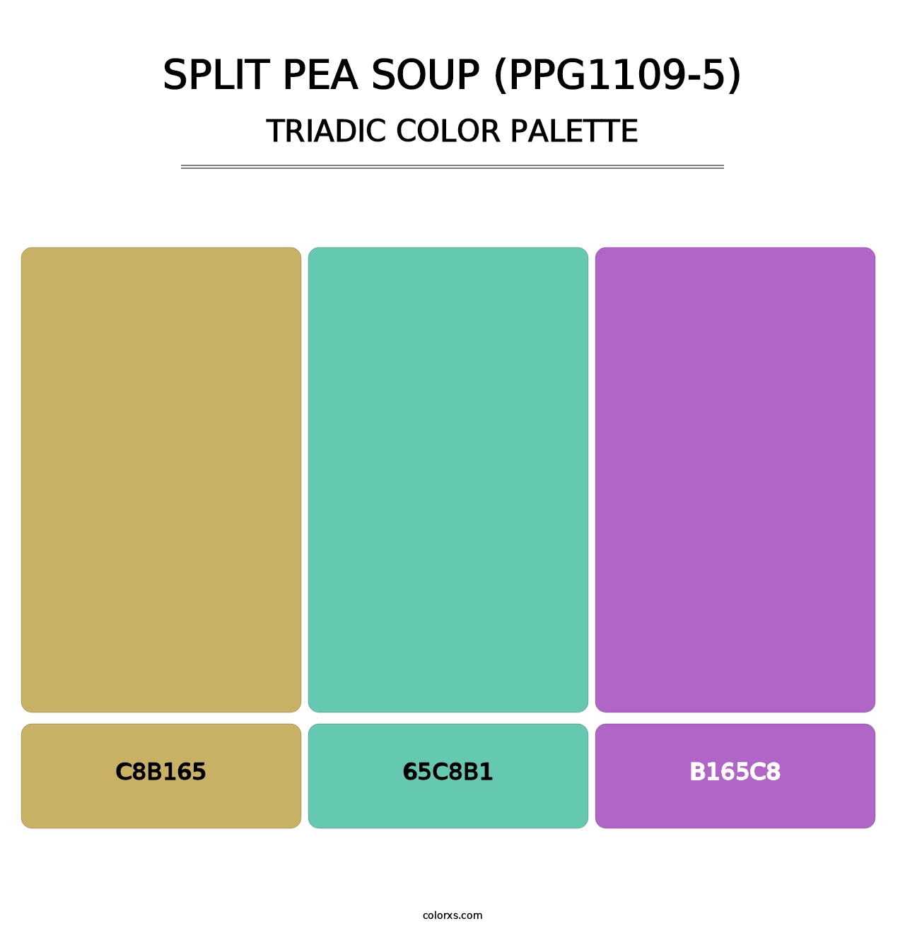 Split Pea Soup (PPG1109-5) - Triadic Color Palette