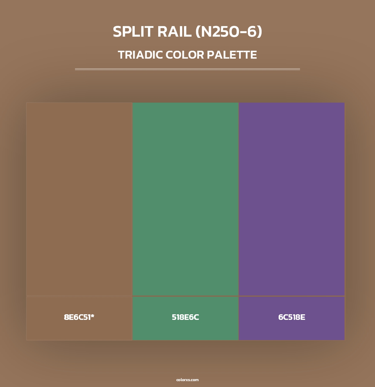 Split Rail (N250-6) - Triadic Color Palette