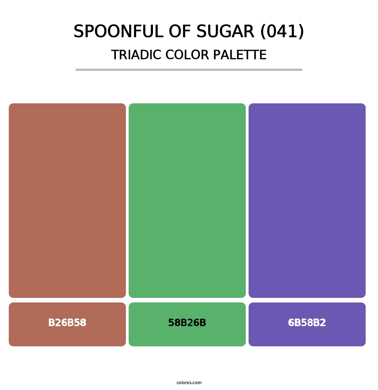 Spoonful of Sugar (041) - Triadic Color Palette