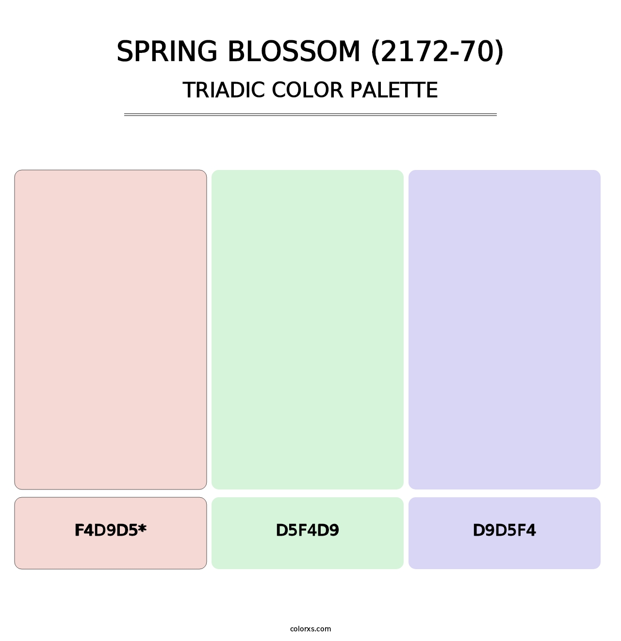 Spring Blossom (2172-70) - Triadic Color Palette