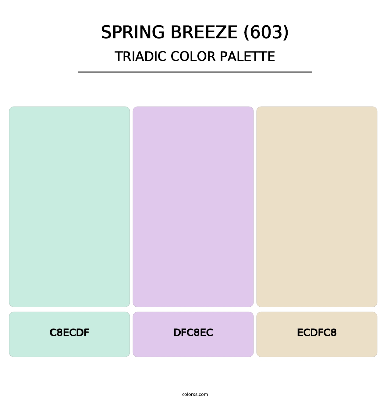 Spring Breeze (603) - Triadic Color Palette