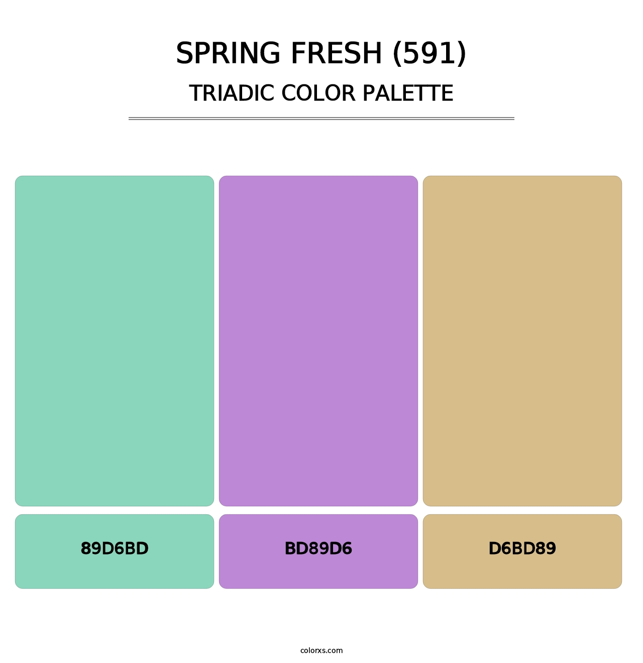 Spring Fresh (591) - Triadic Color Palette
