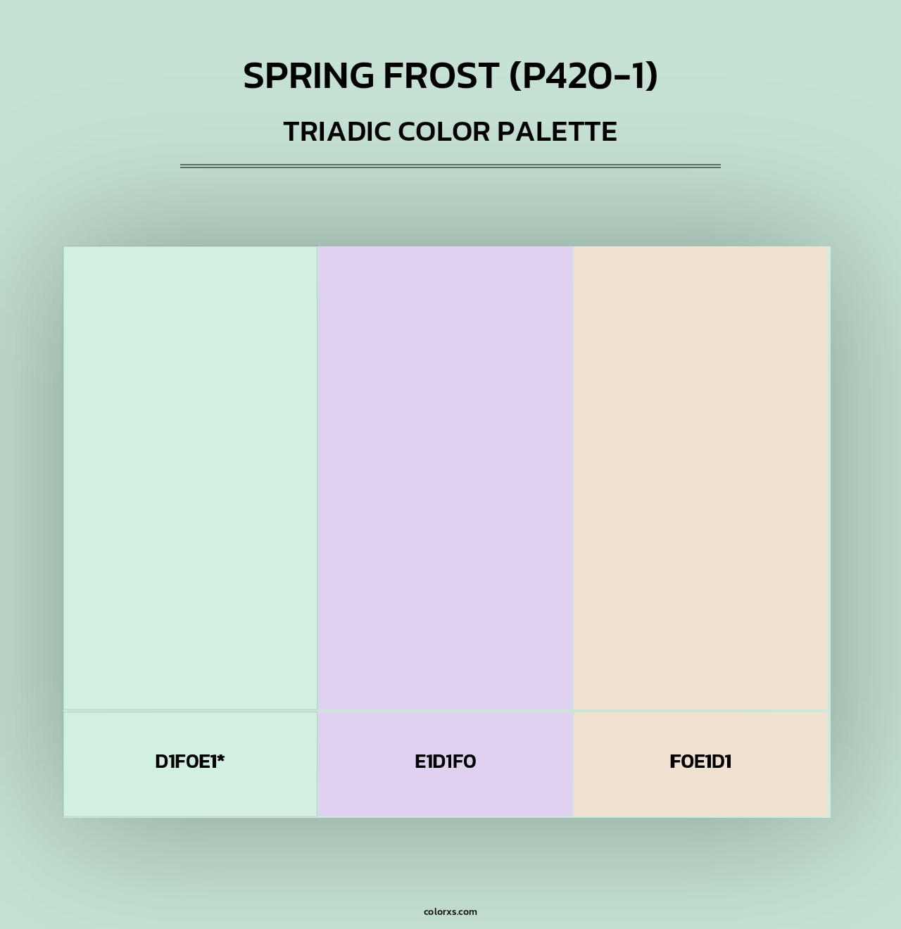 Spring Frost (P420-1) - Triadic Color Palette