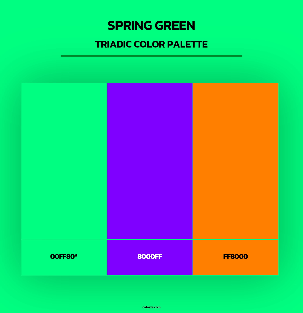 Spring Green - Triadic Color Palette