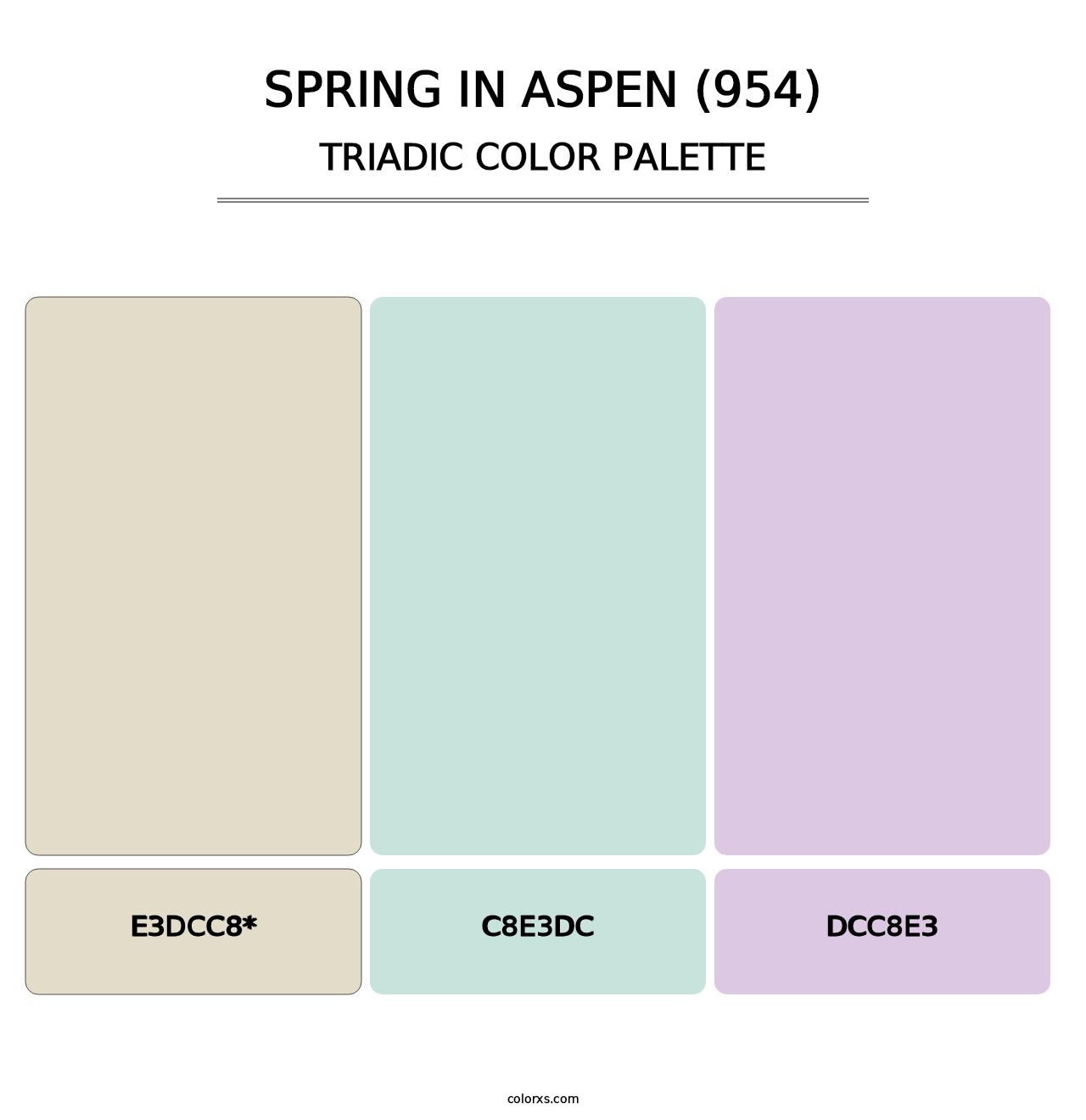 Spring in Aspen (954) - Triadic Color Palette