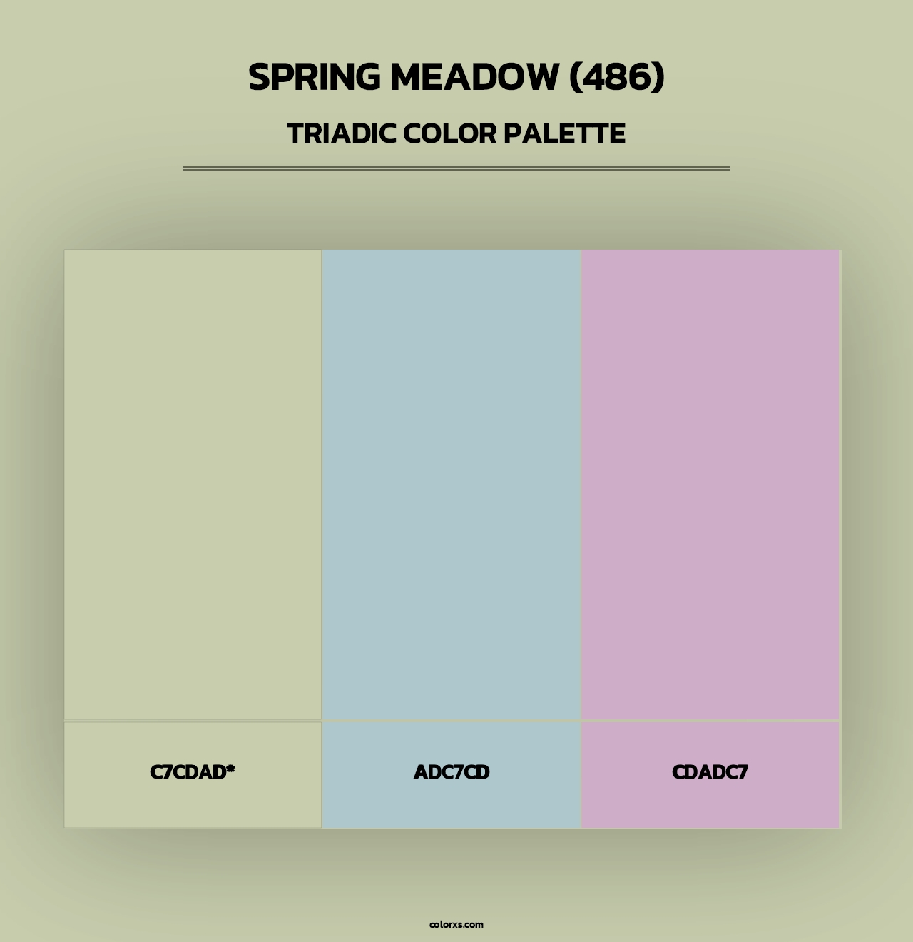 Spring Meadow (486) - Triadic Color Palette
