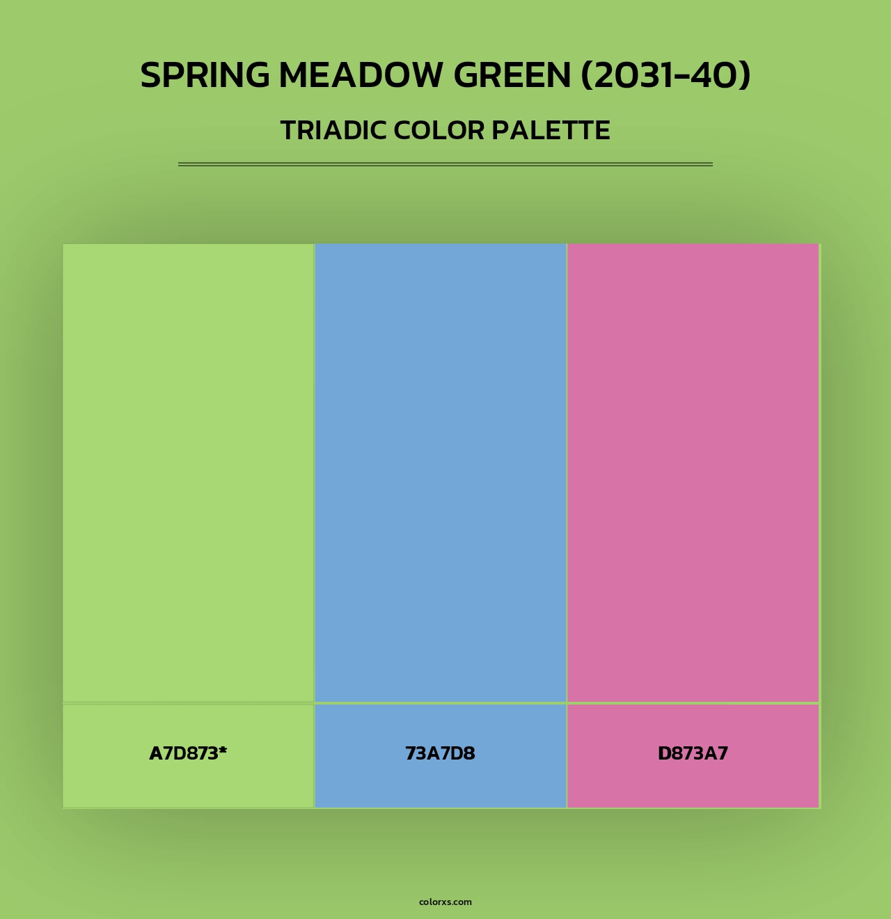 Spring Meadow Green (2031-40) - Triadic Color Palette