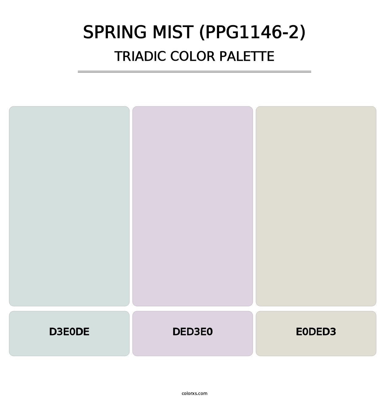 Spring Mist (PPG1146-2) - Triadic Color Palette