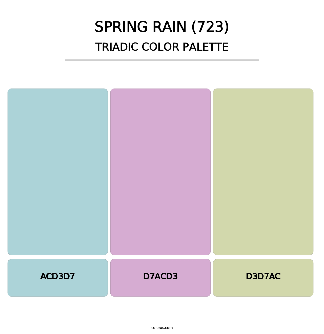 Spring Rain (723) - Triadic Color Palette