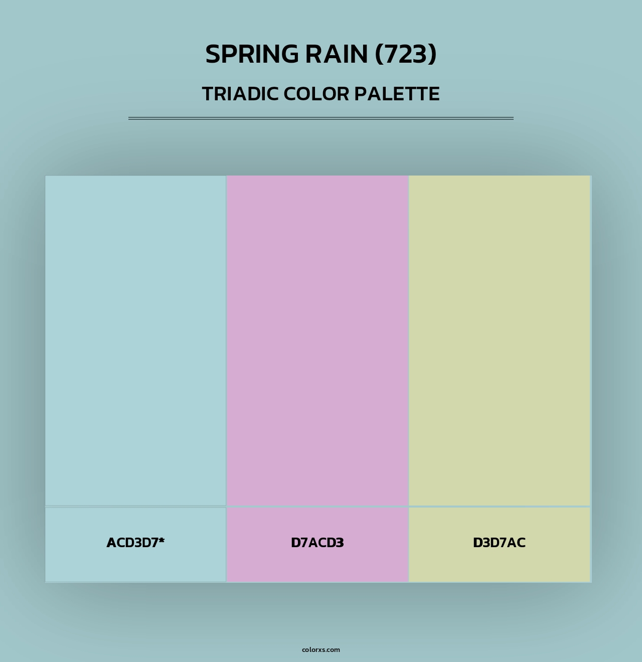 Spring Rain (723) - Triadic Color Palette