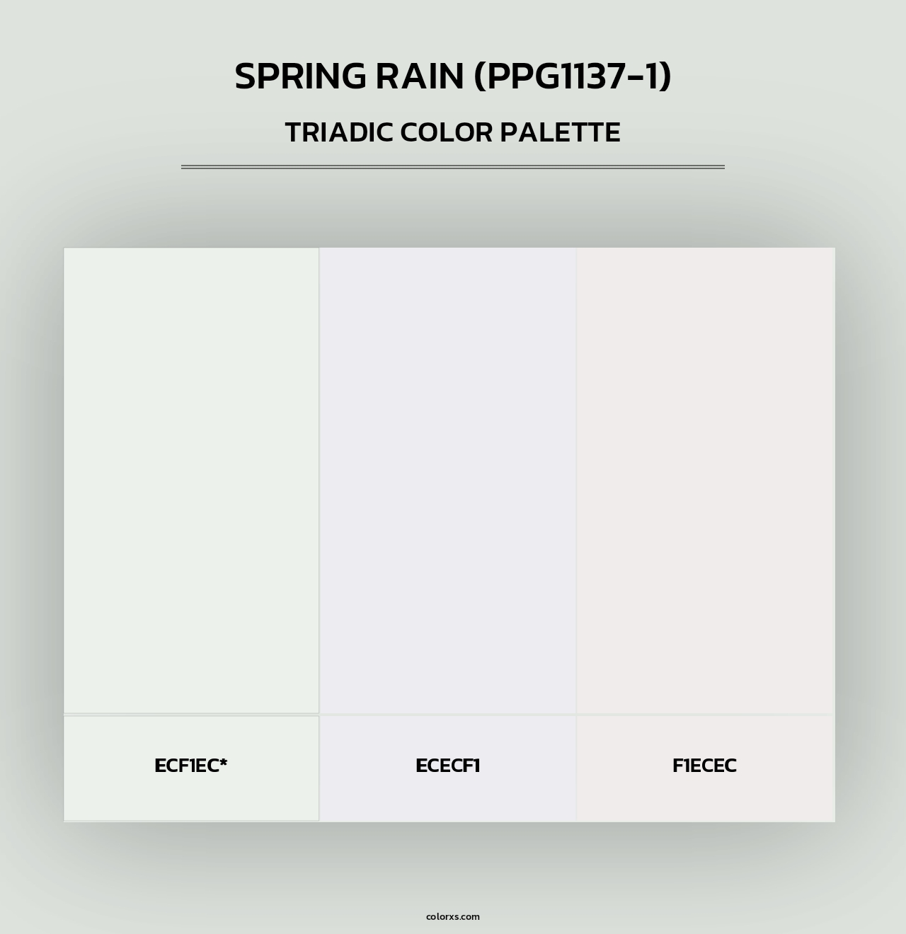 Spring Rain (PPG1137-1) - Triadic Color Palette