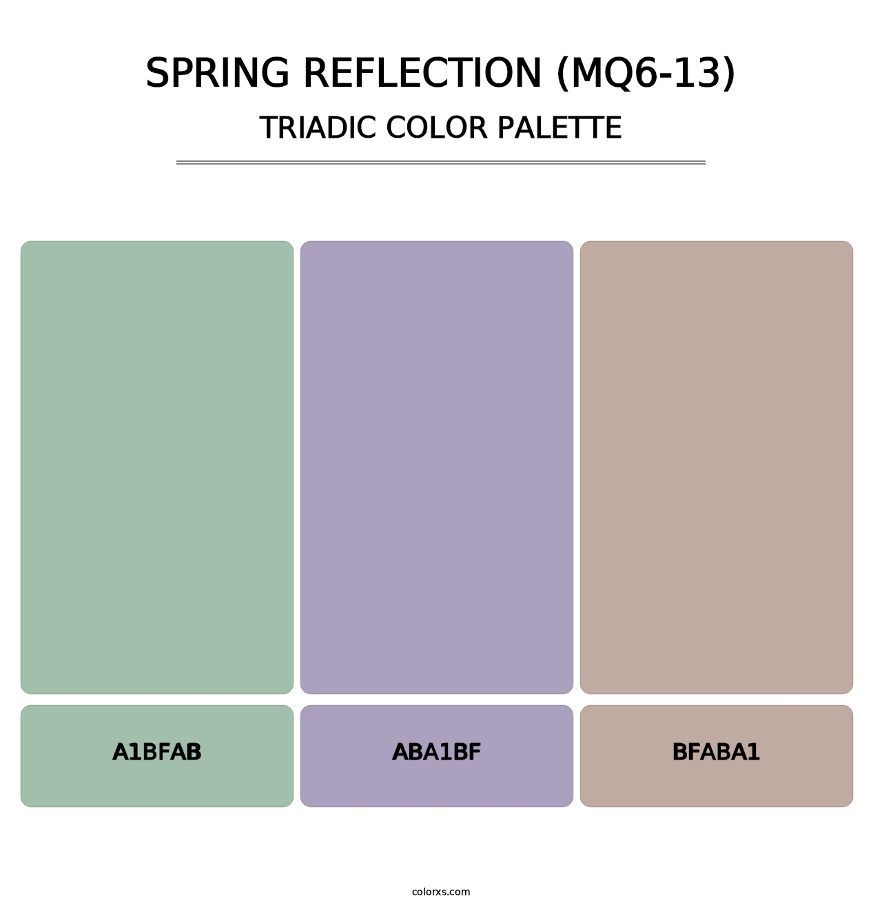 Spring Reflection (MQ6-13) - Triadic Color Palette