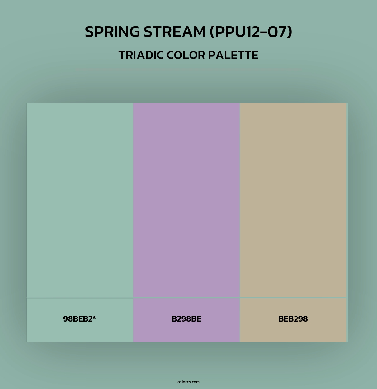 Spring Stream (PPU12-07) - Triadic Color Palette