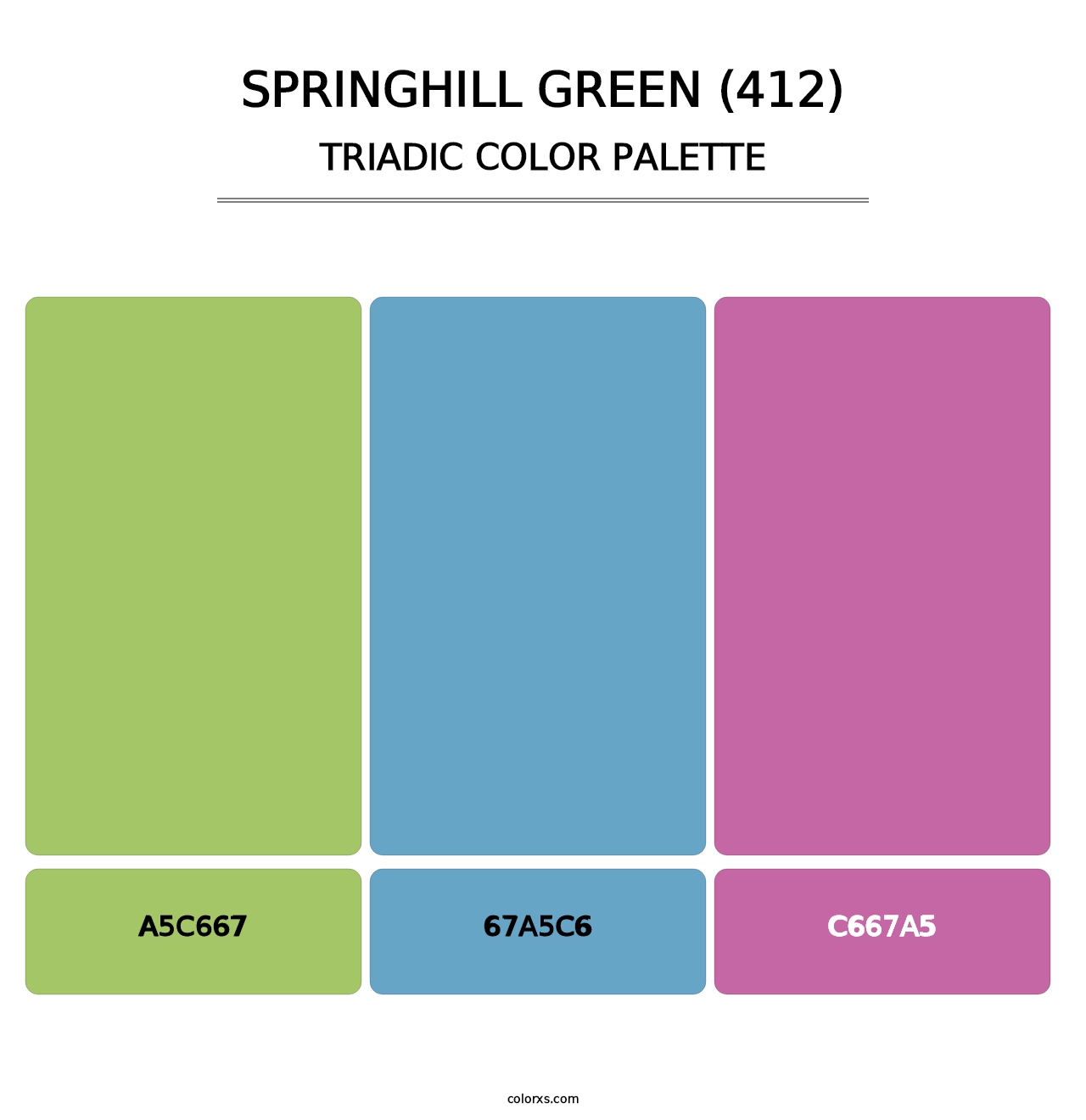 Springhill Green (412) - Triadic Color Palette