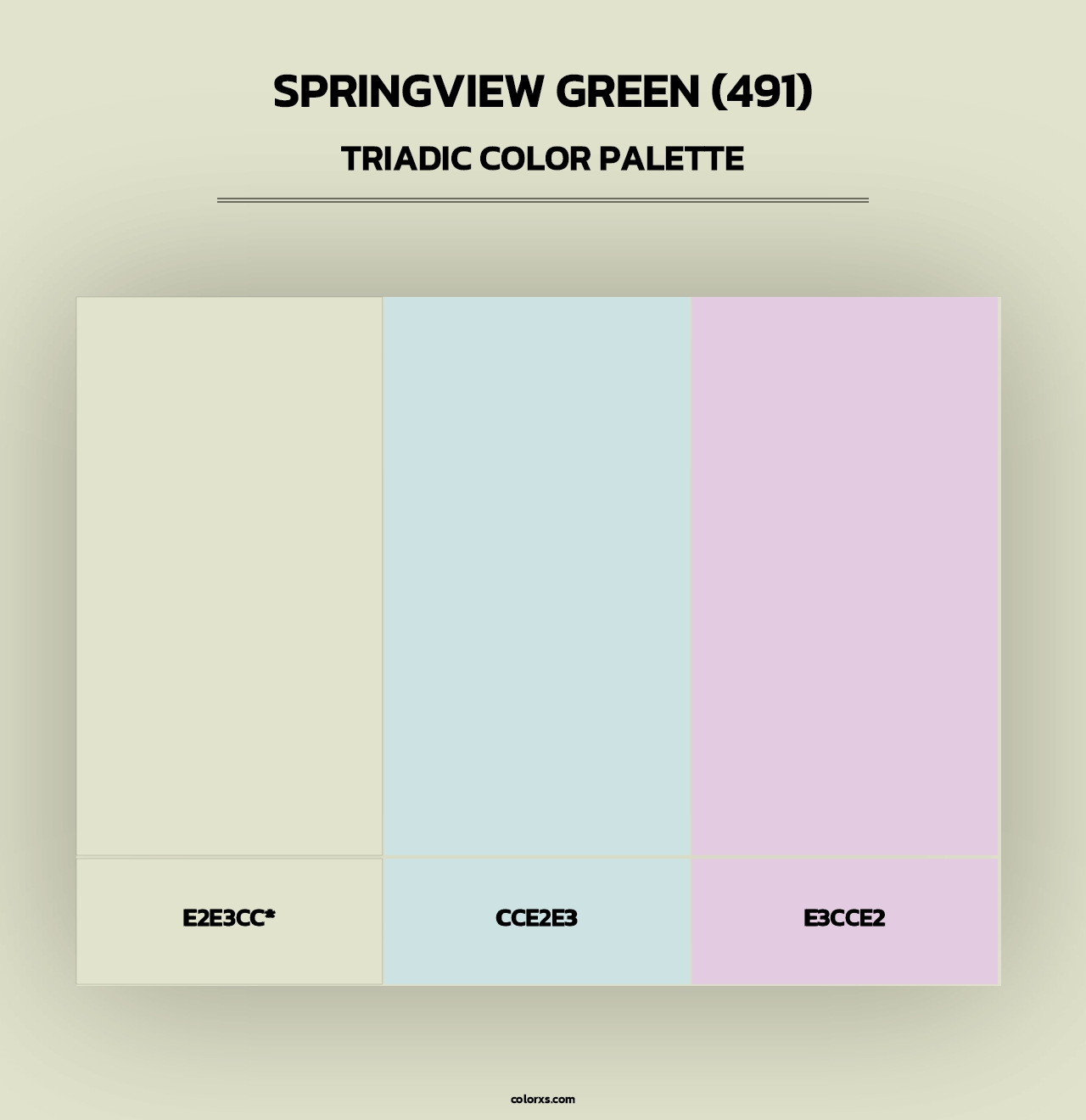 Springview Green (491) - Triadic Color Palette