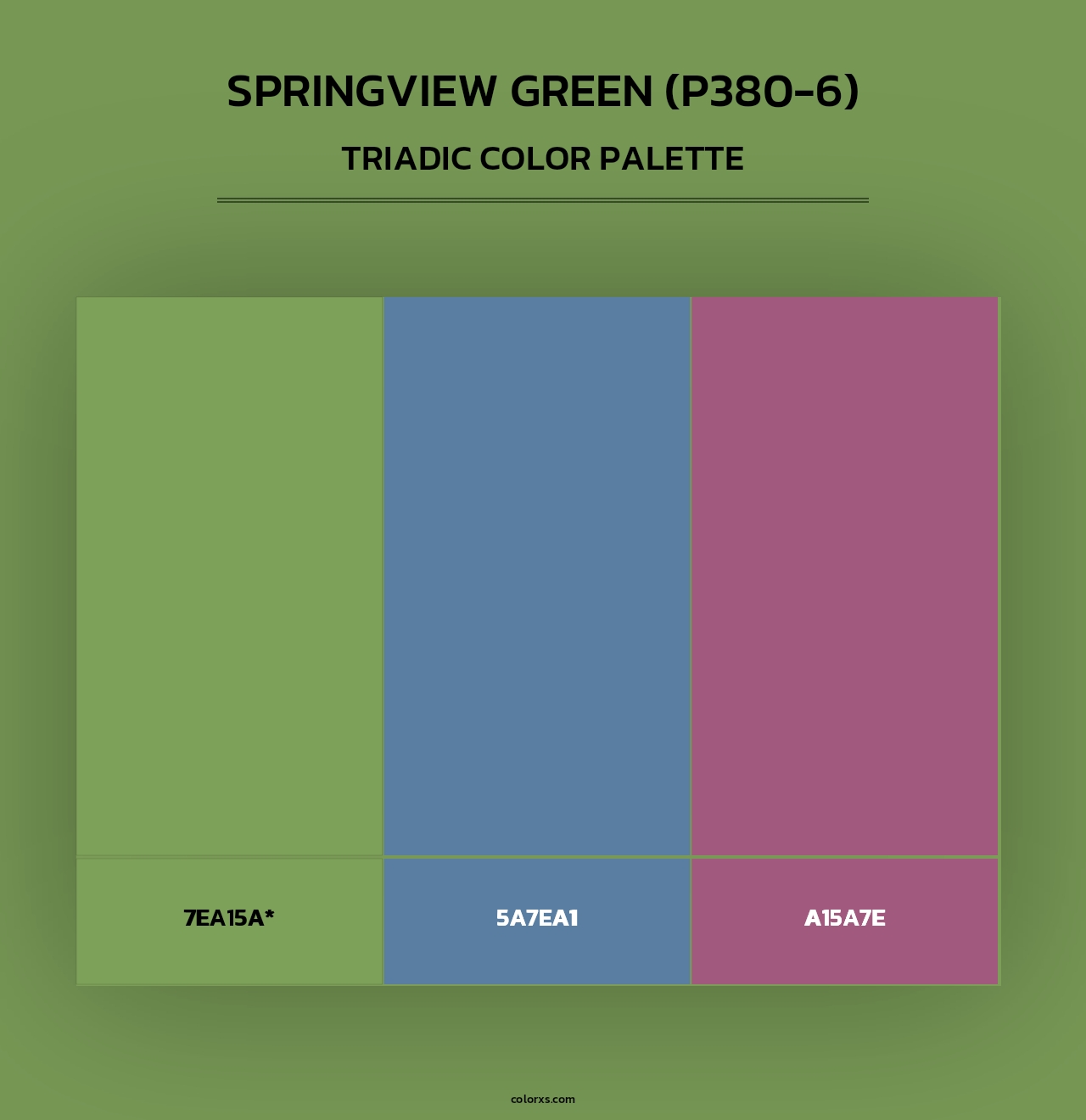 Springview Green (P380-6) - Triadic Color Palette