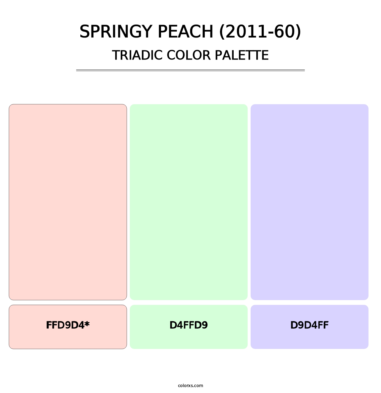 Springy Peach (2011-60) - Triadic Color Palette