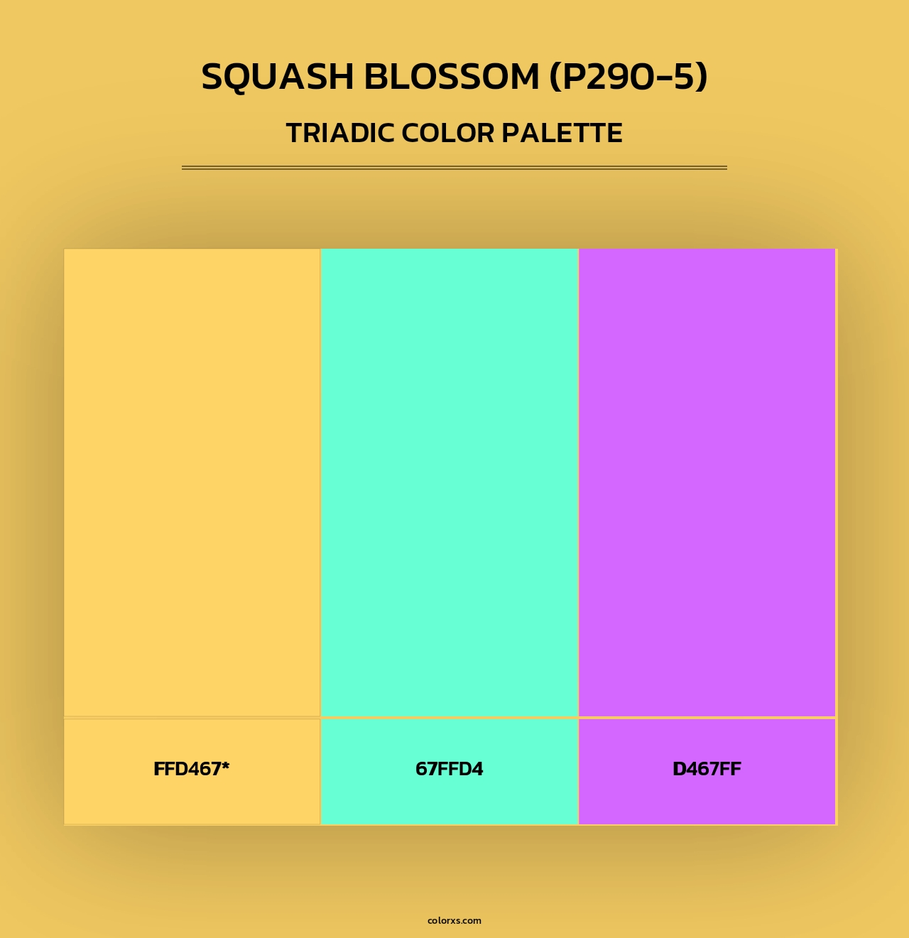 Squash Blossom (P290-5) - Triadic Color Palette