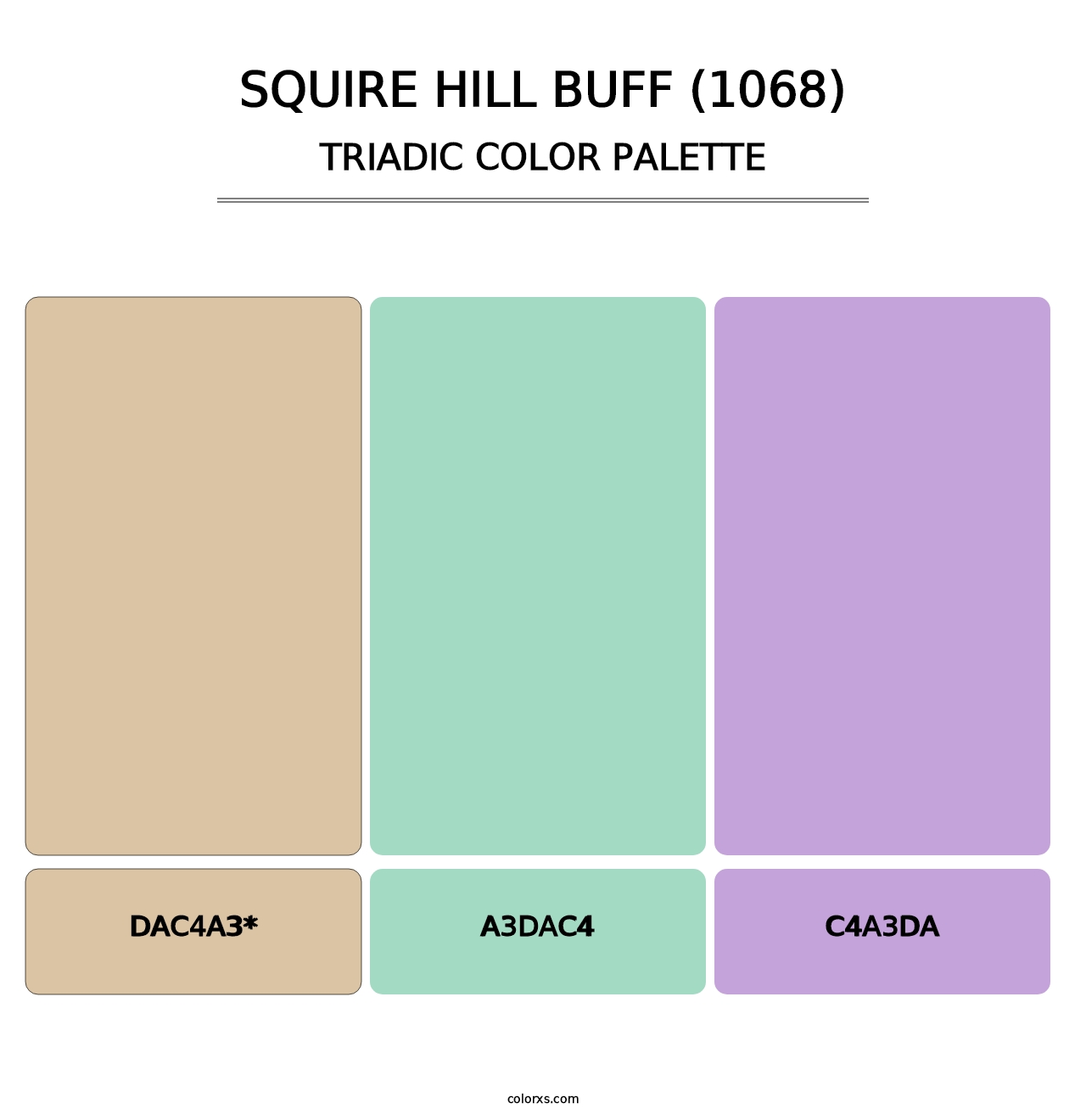 Squire Hill Buff (1068) - Triadic Color Palette