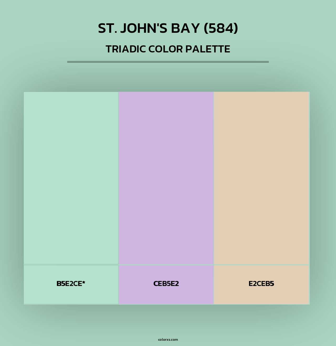 St. John's Bay (584) - Triadic Color Palette