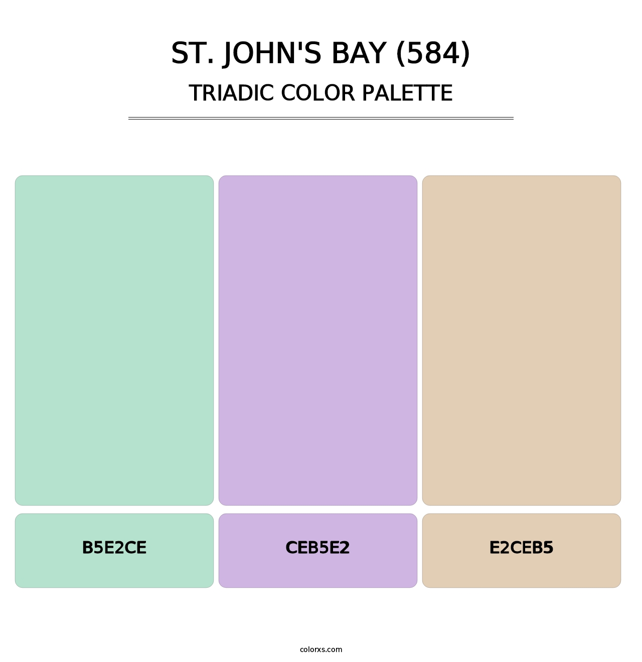St. John's Bay (584) - Triadic Color Palette
