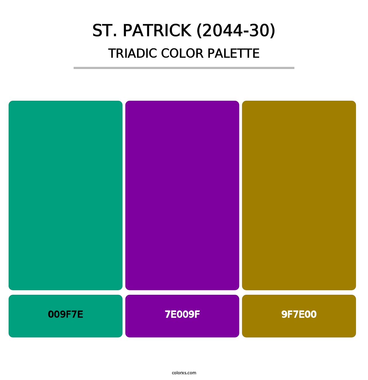 St. Patrick (2044-30) - Triadic Color Palette
