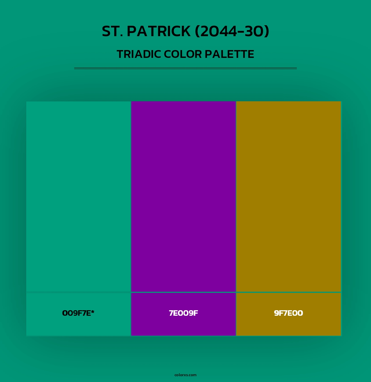St. Patrick (2044-30) - Triadic Color Palette