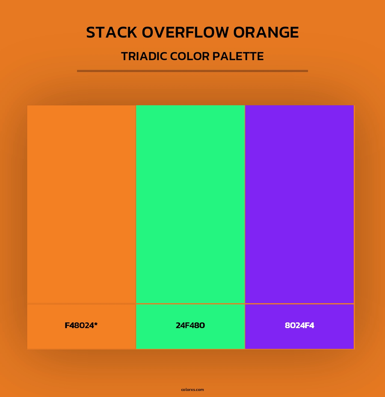 Stack Overflow Orange - Triadic Color Palette