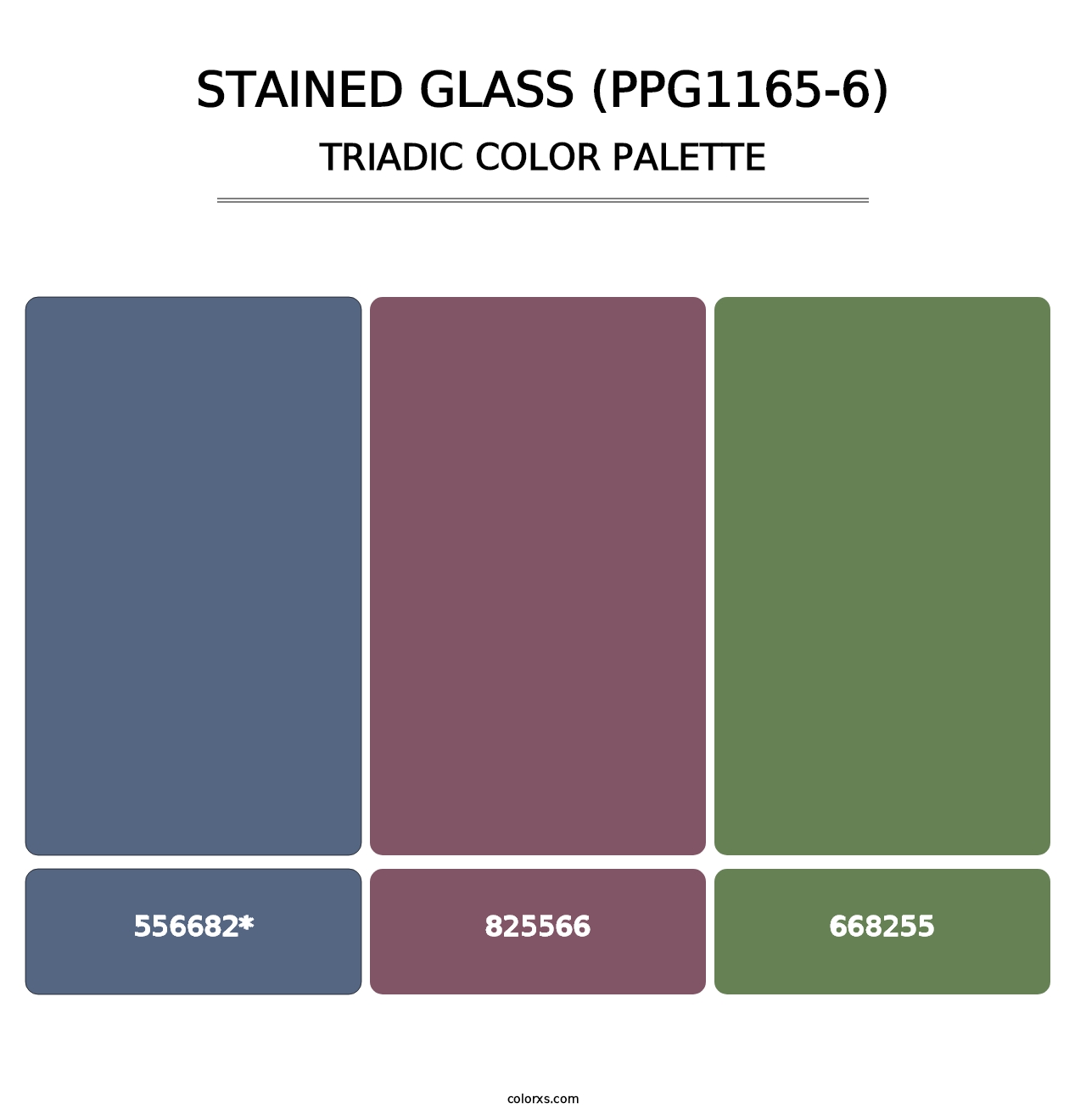 Stained Glass (PPG1165-6) - Triadic Color Palette