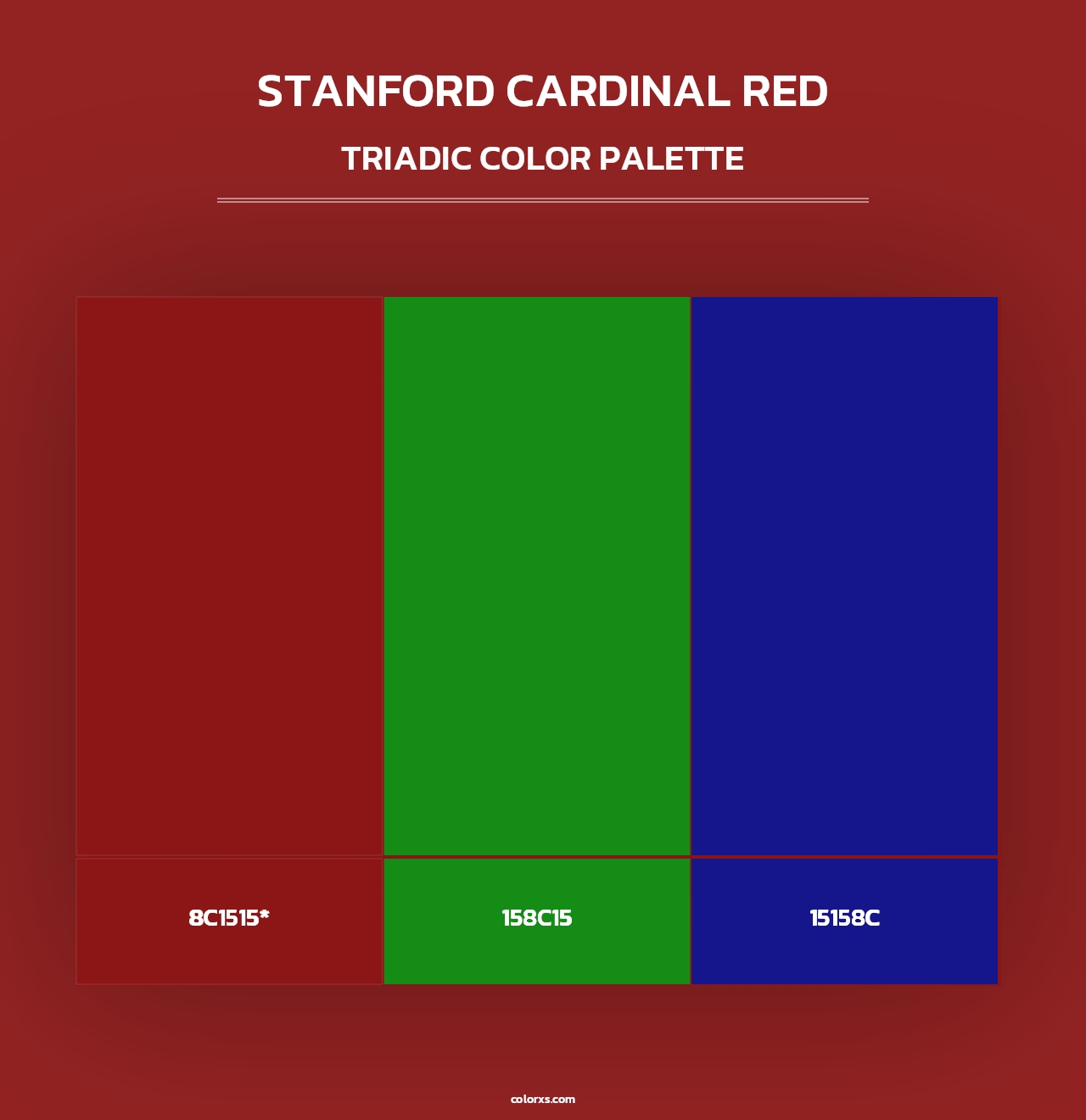 Stanford Cardinal Red - Triadic Color Palette