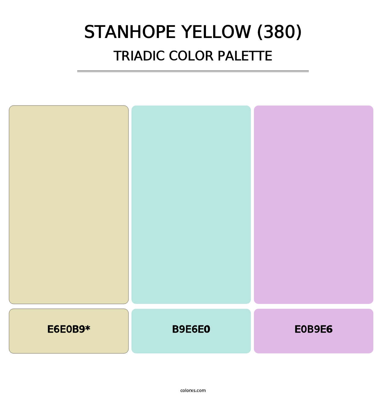 Stanhope Yellow (380) - Triadic Color Palette